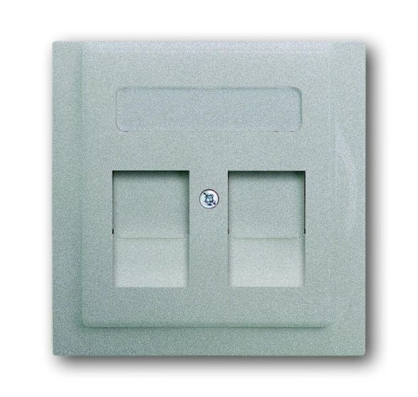 Busch-Jaeger 1800-783 Central plate, with label field aluminum silver