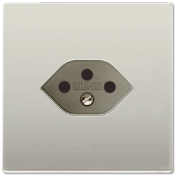 Jung ES1520-13SEVPL central plate for socket insert, Switzerland, type 13, stainless steel 1.4303 X4 CrNi 18-12, LS series, stainless steel