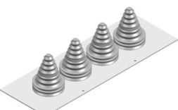 ABB Striebel & John RZF14 flange plate made of aluminum with 8 grommets, 4-field wide, 2CPX046617R9999