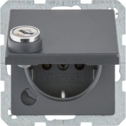 Berker 47636086 Q.1 anthracite matt socket SCHUKO