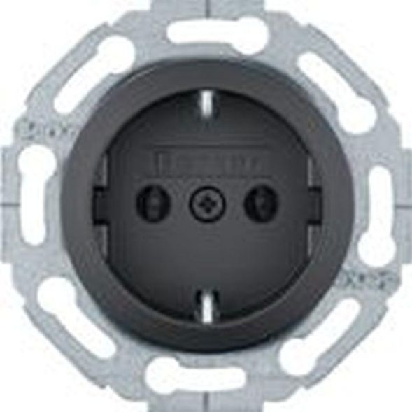 Berker MAN0100917 SCHUKO socket 1930 soft touch black.