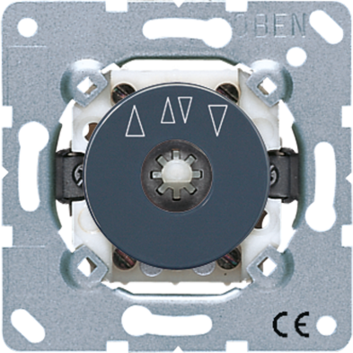 Jung 1234.10 Blind rotary switch reversing switch/button 1-pole (1 drive), 10 A 250 V ~, anthracite, flush-mounted