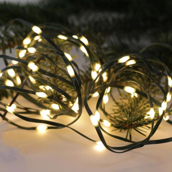 FHS 35650 LED light chain 100 ww warm white 8F. Timer IP44