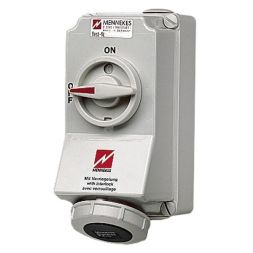 Mennekes 51408 DUO 16A 7-pin 7h 500V IP67 wall socket