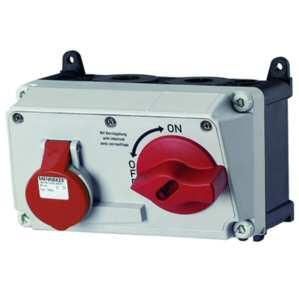 Mennekes 7614 wall socket DUO 32A 4-pole 6h 400V IP44