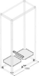 ABB Striebel &amp;amp; John PBWP1020A internal base plate, 4-field wide, depth 300mm, on the cabinet, 1STQ001206M0000