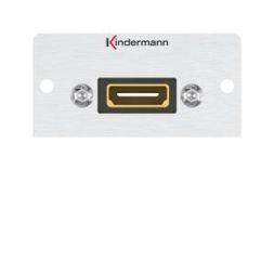 Kindermann 7444000542 HDMI Ethernet with cable breakout 50x50mm connection panel half panel