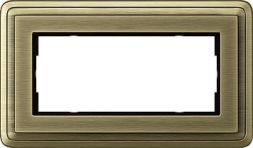 Gira 1002621 2-way cover frame without center bar ClassiX Bronze