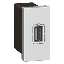 Legrand 79391 USB charging module MOSAIC 1-way aluminum, (aluminum)