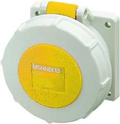 Mennekes 229A panel mount socket 32A 3-pole 4h 110V IP67