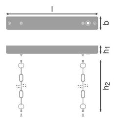 LEDVANCE Osram EM SIGN HB 27M SUSPENSION CHAIN KIT