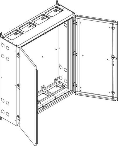 ABN earthed IP55 1090x1290x340mm wall enclosure (NT48E)
