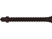 Reisser 00T250J197-055075J-2 CABRI terrace screw RN T250, stepped head TX, VG, drill bit with wings, 5.5 x 75, bimetal A4, 2x Rus. brown, Cr6 free, sliding, pack of 65 with WERA wedge bit