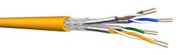 Draka Comteq Cat7A 1500MHz S/FTP LSHF-FR+ B2cas1d0 data cable UC1500 SS22 yellow B2ca