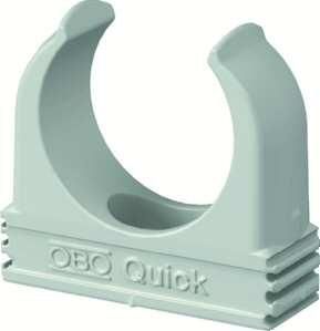 OBO Bettermann 2955 F/M32 stone grey flame retardant quick clamp, 2149321