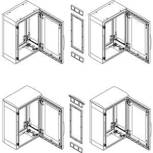 Schneider Electric NSYMUPLA54G 7035 for side mounting, mounting kit