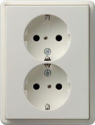 Gira 078340 Double SCHUKO KS S-Color Pure White