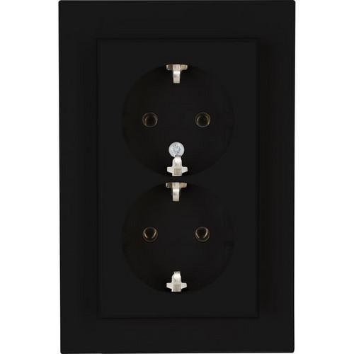 Kopp 929550000 HK07 2-way black matt SCHUKO socket
