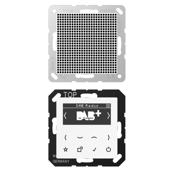 Jung DABA1WW Smart Radio DAB+, Set Mono, Series AS/A, alpine white
