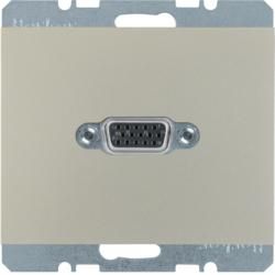 Berker 3315417004 VGA socket with screw lift terminals stainless steel, painted Berker K.5