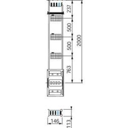 Schneider Electric KSA1000EV4203 2.0m 1000A riser element