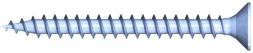 Reisser 009200S121-0450556-1 R2 chipboard screws, flat countersunk head, PZ, full thread, 4.5 x 55, steel, galvanized, blue, 1x sliding, pack of 500