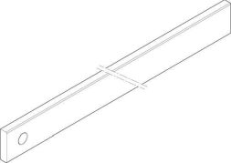 ABN 5FB 40x10x1291mm horizontal one-sided CU rail (XCUW145E)