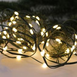 FHS 35651 LED light chain 200 ww warm white 8F. Timer IP44