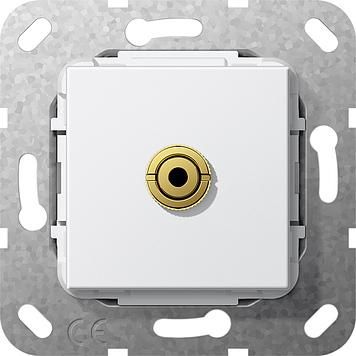 Gira 564903 mini jack 3.5mm gender changer insert pure white