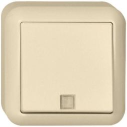 ELSO 382610 AP button 10A illuminated CONTURA pearl white