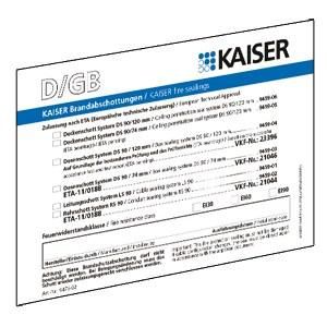 Kaiser 9473-91 for Schott (DE/GB/FR/IT) identification plate, 9473-91