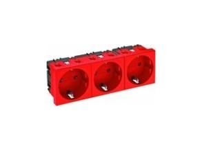 OBO Bettermann STD-D0 SRO3 0° 3-way signal red socket, 6120048