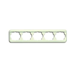 Busch-Jaeger 1725-22G cover frame, 5-way frame ivory/white