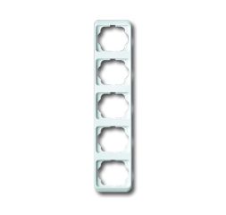 Busch-Jaeger 1735-24G cover frame, 5-way frame studio white high gloss