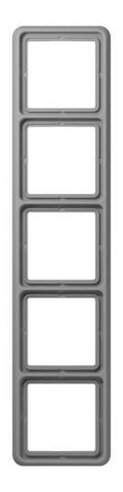 Jung CD585WUGR frame 5-way, vertical and horizontal mounting, thermoplastic, CD 500, grey