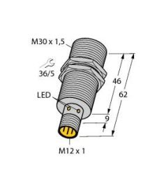 Turck 1634855 BI15U-EM30WD-AP6X-H1141/3GD Inductive Sensor