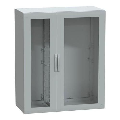 Schneider Electric NSYPLA15126TG 7035 POLY-WS 1500X1250X620 2 VIEWING DOORS standing cabinet