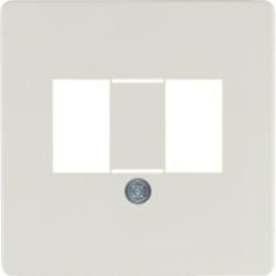 Berker 145802 central plate with TAE cut-out white, glossy central plate system