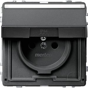 MERTEN MEG2612-7214 socket anthracite AQUADESIGN
