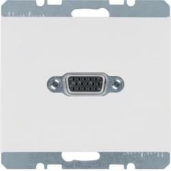 Berker 3315417009 VGA socket with screw lift terminals polar white, glossy Berker K.1
