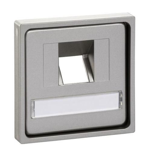 ELSO ELG3665011 Central plate for 1xRJ45 JOY stainless steel effect