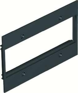 OBO Bettermann T12L/P17S/9011 black 142x88mm cover plate, 7408164