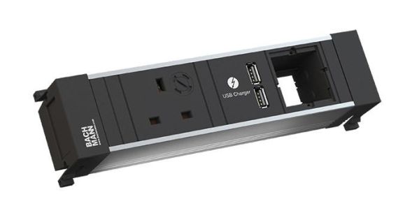 Bachmann 916.0510 Multi-table socket EB 3 sockets 1 USB black
