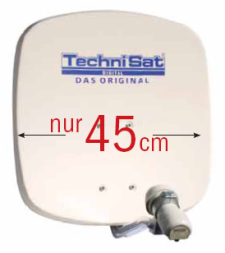 TechniSat DigiDish 45 red + Universal Twin LNB