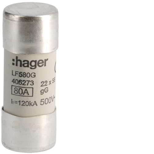 Hager LF580G fuse 22x58mm gG 80A