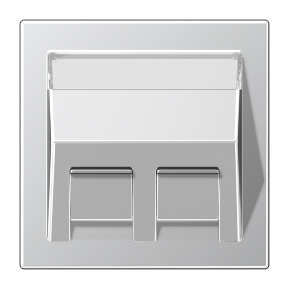 Jung AL569-30BFPL-L cover for mounting adapter 30° 2-way, with label field, thermoplastic painted, LS series, aluminum