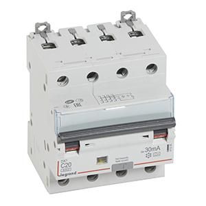 Legrand 411235 RCD/MCB DX3 C20A 4P 6KA 30MA A