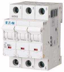 Eaton PXL-B50/3 circuit breaker, 50A, 3p, B-Char , 236405