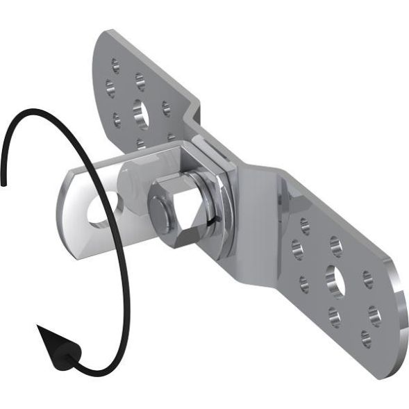 Pröpster 490 505 V2A mounting plate / connection bracket fastening element