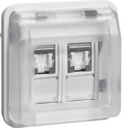 Berker 14103502 UAE sockets 8/8-pin shielded Berker W.1 polar white matt